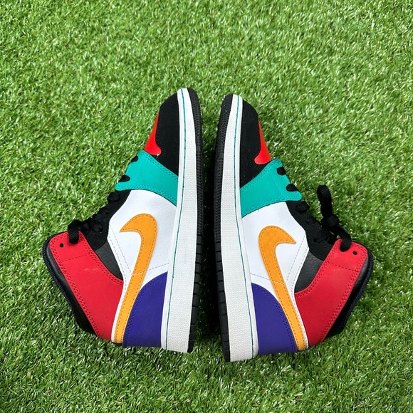 Air jordan 1 bred multi color grade school size 5y or women’s 6.5 US - Picture 4 of 7